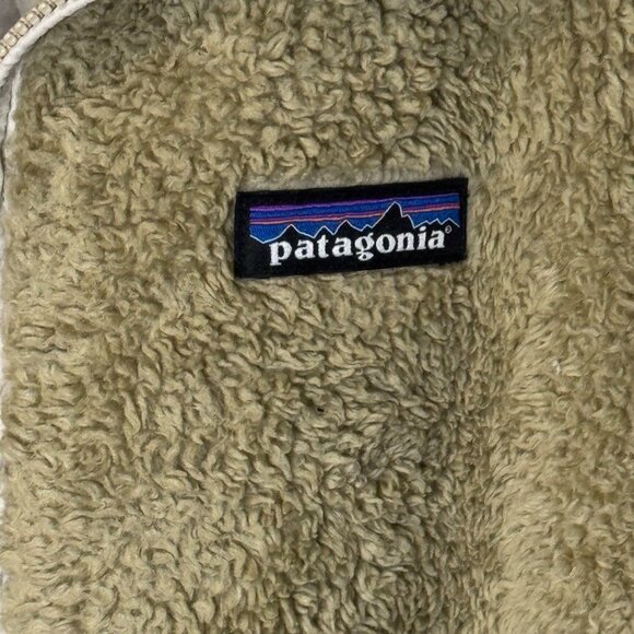 Patagonia Vest Women’s Medium Tan Los Gatos Sherpa Fleece Pockets Full Zip - Picture 5 of 9